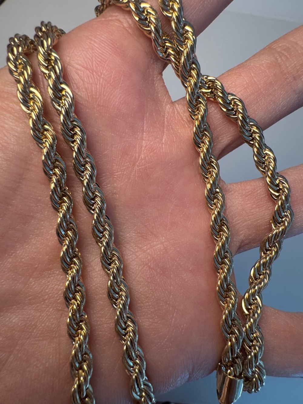 NWT- Gold Rope Chain Necklace
